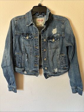 Mossimo Supply Co Distressed Denim Jacket Size XS